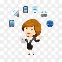 卡通商业女人-空若网 卡通商业女人-空若网