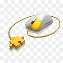 黄色创意鼠标-空若网 黄色创意鼠标-空若网