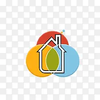 扁平化房屋圆环ppt元素-空若网 扁平化房屋圆环ppt元素-空若网