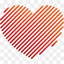 手绘红色爱心-空若网 手绘红色爱心-空若网