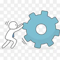 矢量手绘卡通齿轮-空若网 矢量手绘卡通齿轮-空若网