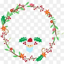 圣诞节冬青绿色草圈-空若网 圣诞节冬青绿色草圈-空若网