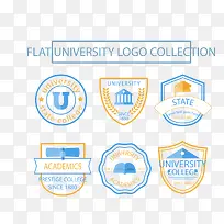 扁平化大学标志矢量-空若网 扁平化大学标志矢量-空若网