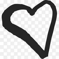 手绘爱心线条-空若网 手绘爱心线条-空若网