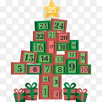 矢量数字圣诞树-空若网 矢量数字圣诞树-空若网