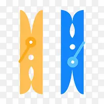 彩色扁平化衣服夹子元素-空若网 彩色扁平化衣服夹子元素-空若网