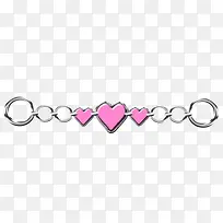 简单紫色爱心手链-空若网 简单紫色爱心手链-空若网