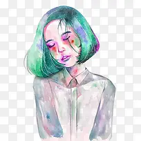 手绘水彩插画-空若网 手绘水彩插画-空若网