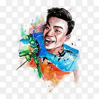 王宝强手绘插画-空若网 王宝强手绘插画-空若网