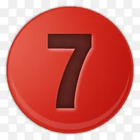 红色的数字7图标-空若网 红色的数字7图标-空若网