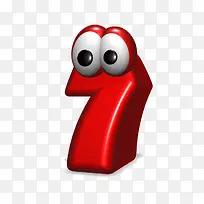 红色立体数字7-空若网 红色立体数字7-空若网