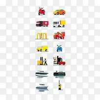 扁平化汽车图标-空若网 扁平化汽车图标-空若网