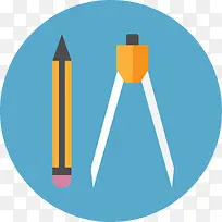 学科矢量图形铅笔圆规图标-空若网 学科矢量图形铅笔圆规图标-空若网