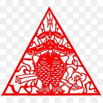 三角形剪纸-空若网 三角形剪纸-空若网
