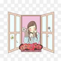 窗户上的女孩-空若网 窗户上的女孩-空若网