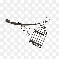 树枝上的鸟笼-空若网 树枝上的鸟笼-空若网