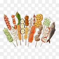 手绘炸串-空若网 手绘炸串-空若网