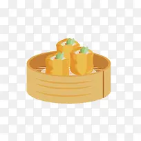 扁平化美食烧卖素材-空若网 扁平化美食烧卖素材-空若网