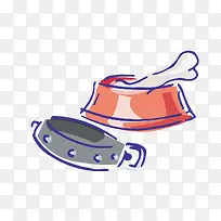 手绘狗碗图案-空若网 手绘狗碗图案-空若网