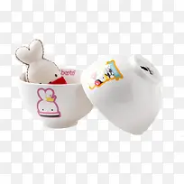 可爱兔子图案瓷碗-空若网 可爱兔子图案瓷碗-空若网