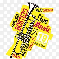 创意萨克斯图案-空若网 创意萨克斯图案-空若网