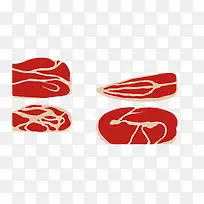 牛肉片矢量图-空若网 牛肉片矢量图-空若网