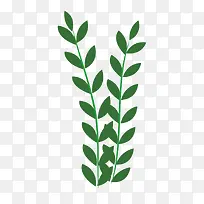 矢量卡通深绿色树叶小草-空若网 矢量卡通深绿色树叶小草-空若网