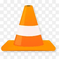 橙色卡通交通锥圆锥筒-空若网 橙色卡通交通锥圆锥筒-空若网