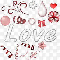 爱情love爱心丝带水珠-空若网 爱情love爱心丝带水珠-空若网