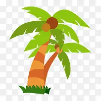 手绘卡通夏天海边椰树-空若网 手绘卡通夏天海边椰树-空若网