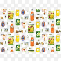 卡通日常食物商品背景-空若网 卡通日常食物商品背景-空若网