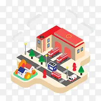 红色楼房消防总部-空若网 红色楼房消防总部-空若网