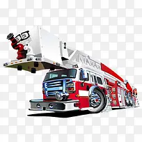 卡通手绘卡通消防车-空若网 卡通手绘卡通消防车-空若网