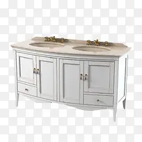 欧式简单白色花纹卫浴柜-空若网 欧式简单白色花纹卫浴柜-空若网