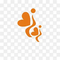 橙色心形美女翅膀减肥logo-空若网 橙色心形美女翅膀减肥logo-空若网
