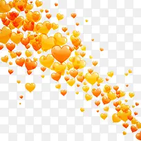 橙色心形气球-空若网 橙色心形气球-空若网