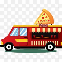 卡通披萨食物车子图-空若网 卡通披萨食物车子图-空若网