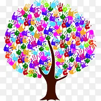 彩色手掌树-空若网 彩色手掌树-空若网