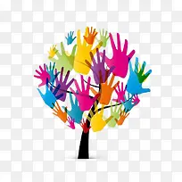 创意彩色手掌树-空若网 创意彩色手掌树-空若网