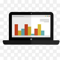 矢量彩色卡通笔记本电脑-空若网 矢量彩色卡通笔记本电脑-空若网