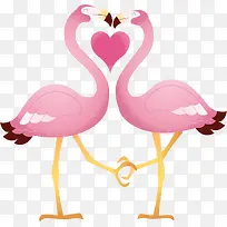 粉红爱心夏天火烈鸟-空若网 粉红爱心夏天火烈鸟-空若网