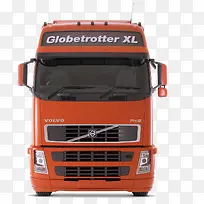 橙红大卡车-空若网 橙红大卡车-空若网