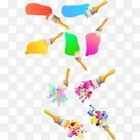 彩色油漆刷子-空若网 彩色油漆刷子-空若网