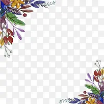 手绘彩色叶子-空若网 手绘彩色叶子-空若网