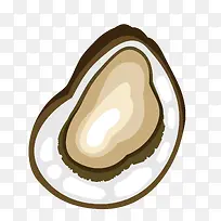 矢量扁平海洋生蚝-空若网 矢量扁平海洋生蚝-空若网