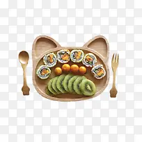 儿童猫形餐具-空若网 儿童猫形餐具-空若网