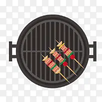 卡通手绘安全烧烤工具-空若网 卡通手绘安全烧烤工具-空若网