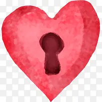 情人节红色水彩爱心-空若网 情人节红色水彩爱心-空若网