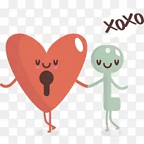 手拉手的爱情锁头钥匙-空若网 手拉手的爱情锁头钥匙-空若网