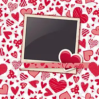 复古爱心相框设计矢量素材-空若网 复古爱心相框设计矢量素材-空若网